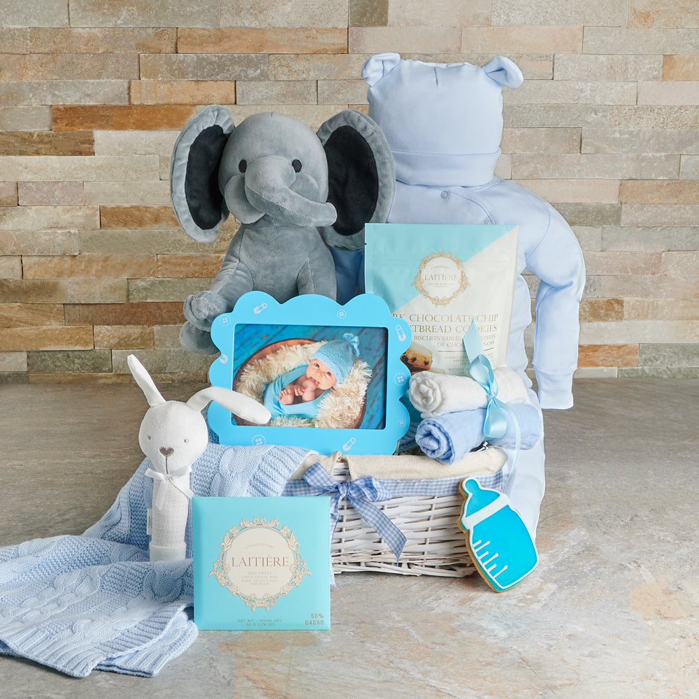 Premium Newborn Baby Boy Basket – how the gift is presented