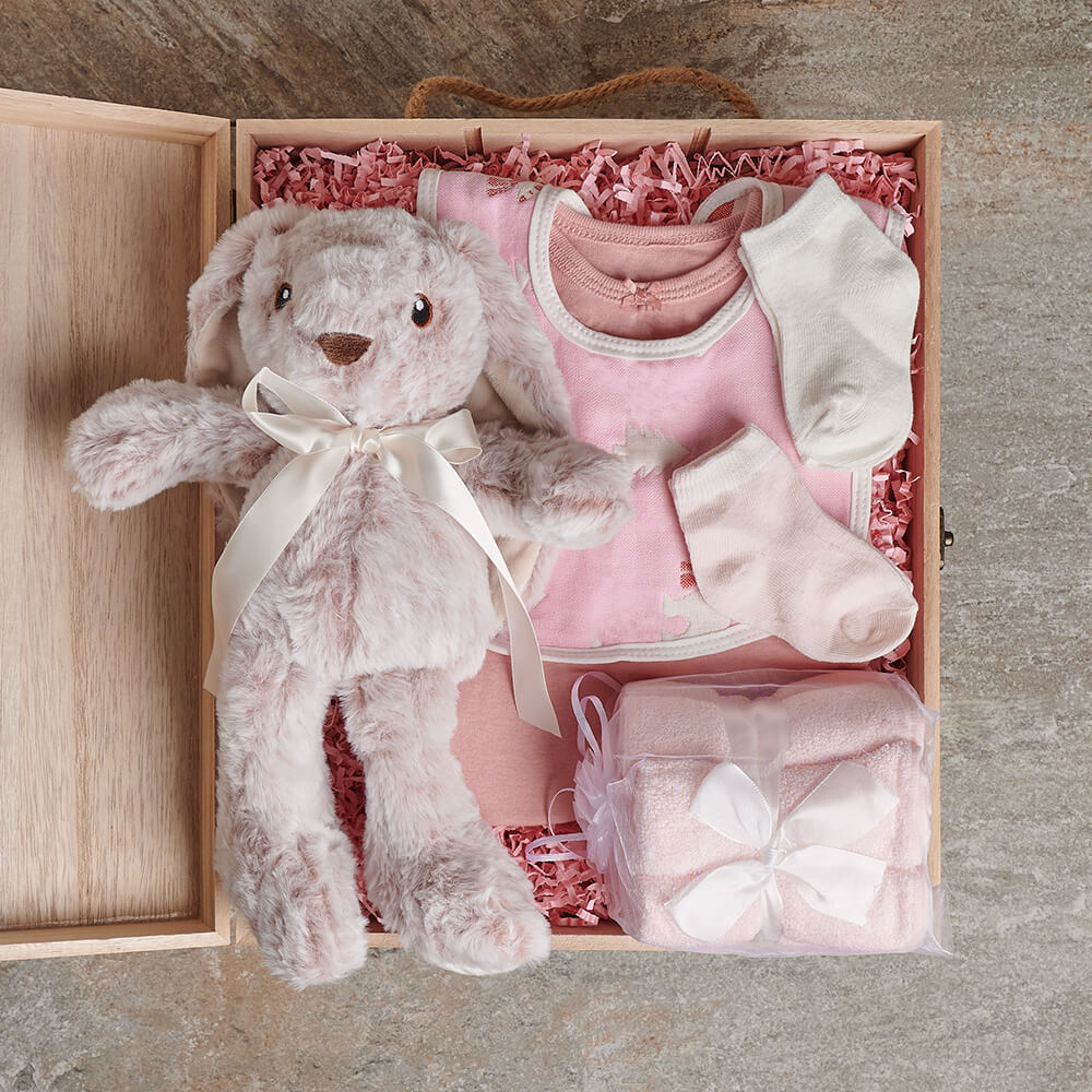 Baby Girl Starter Crate – how the gift is presented