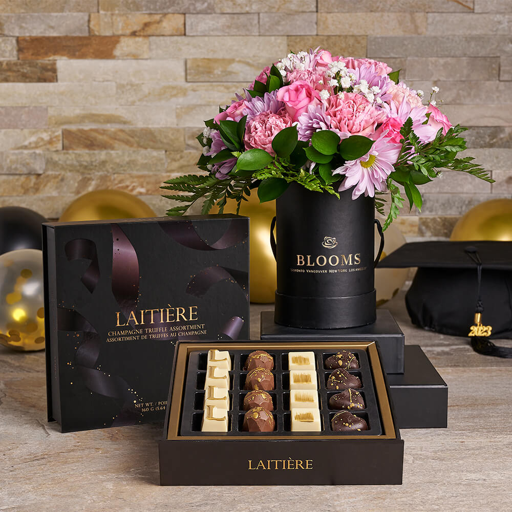Best Wishes Graduation Gift Set, graduation gift, graduation, chocolate gift, chocolate, flower gift, flowers