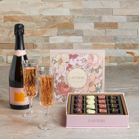 Cheers To Champagne & Chocolate Gift, champagne gifts, champagne, sparkling wine gift, sparkling wine, chocolate gift, chocolate, truffle gift, truffles
