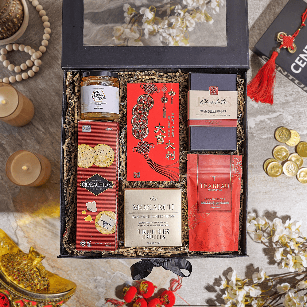 Tea and Honey Black Folding Box – how the gift is presented