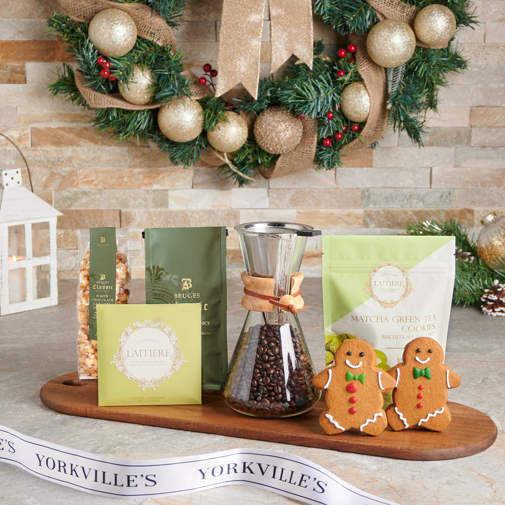 Christmas Chocolate and Pour-Over Gift – how the gift is presented