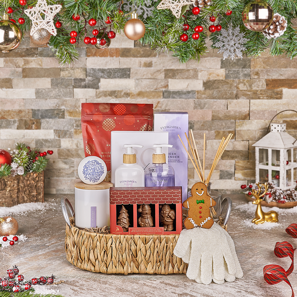 Christmas Spa Gift Tray, spa gift, spa, christmas gift, christmas, chocolate gift, chocolate, Canada delivery