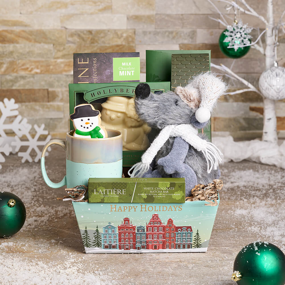 Holiday White Chocolate Cookie Tray – how the gift is presented