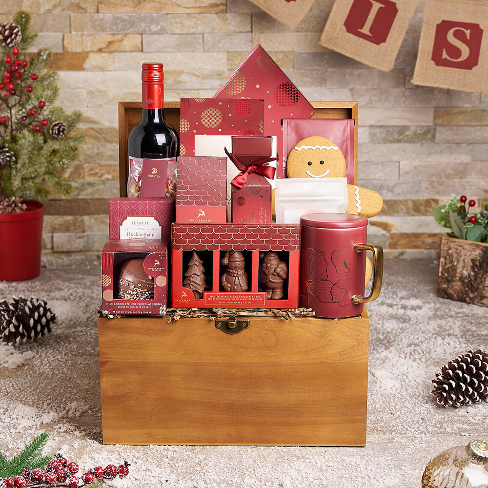 Holiday Wine and Sweets – how the gift is presented