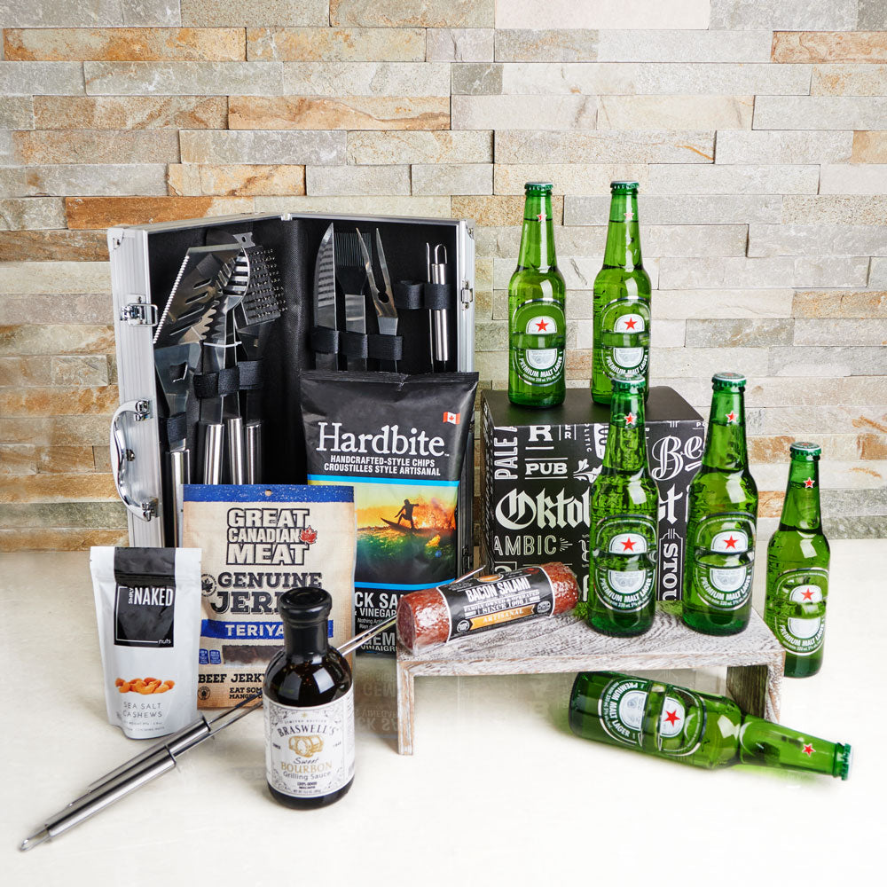 Father's Day Beer and Grill Tool Gift Set for Dad – how the gift is presented