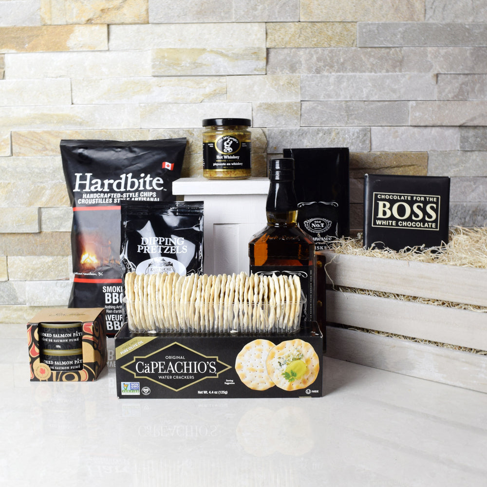 Jack Daniel's Whiskey and Snacks – how the gift is presented