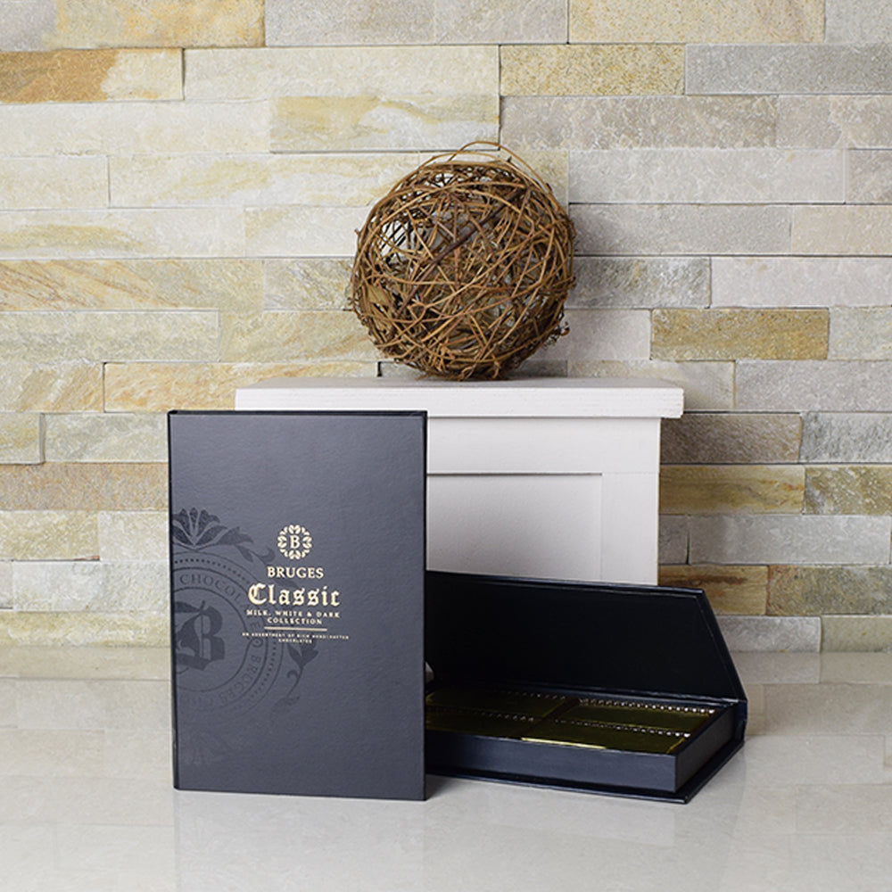 Assorted Dark and Milk Chocolate Box – how the gift is presented
