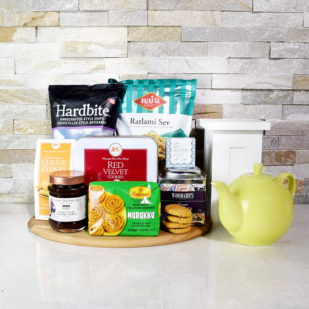 Diwali Cake and Tea Gift Set – how the gift is presented