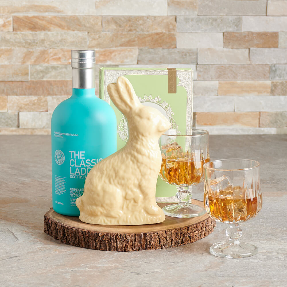 Easter for Two Gift Basket, liquor gift, liquor, chocolate gift, chocolate, easter gift, easter