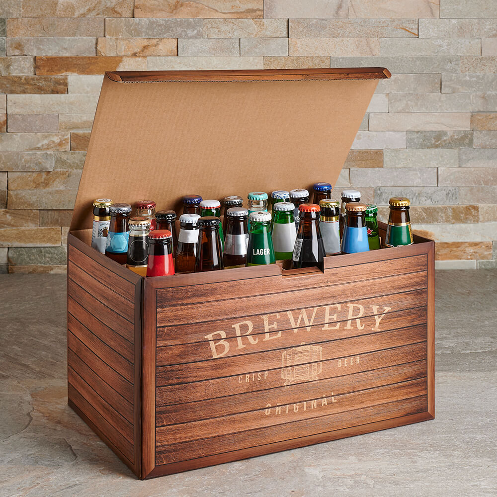 Assorted 24 Beer Bottle Gift Box – how the gift is presented