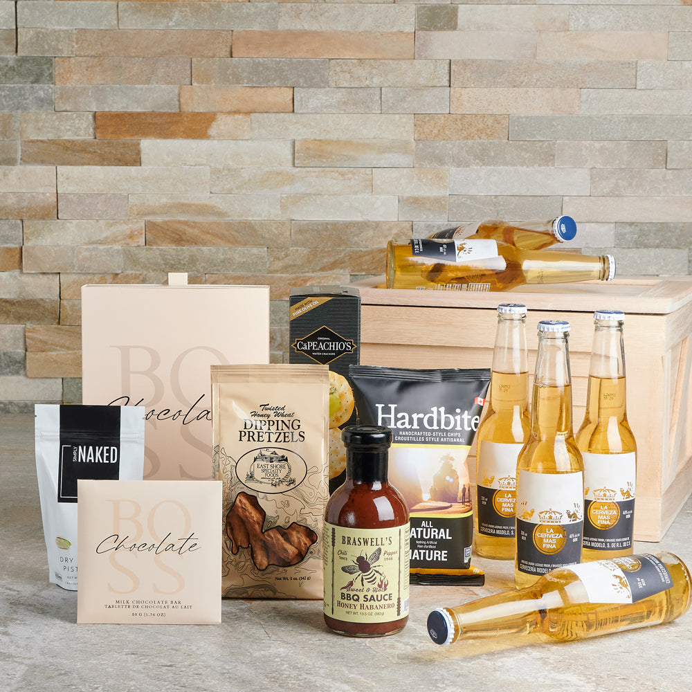 Corona & Snacks Crate, beer gifts, cinco de mayo gift, gourmet gift