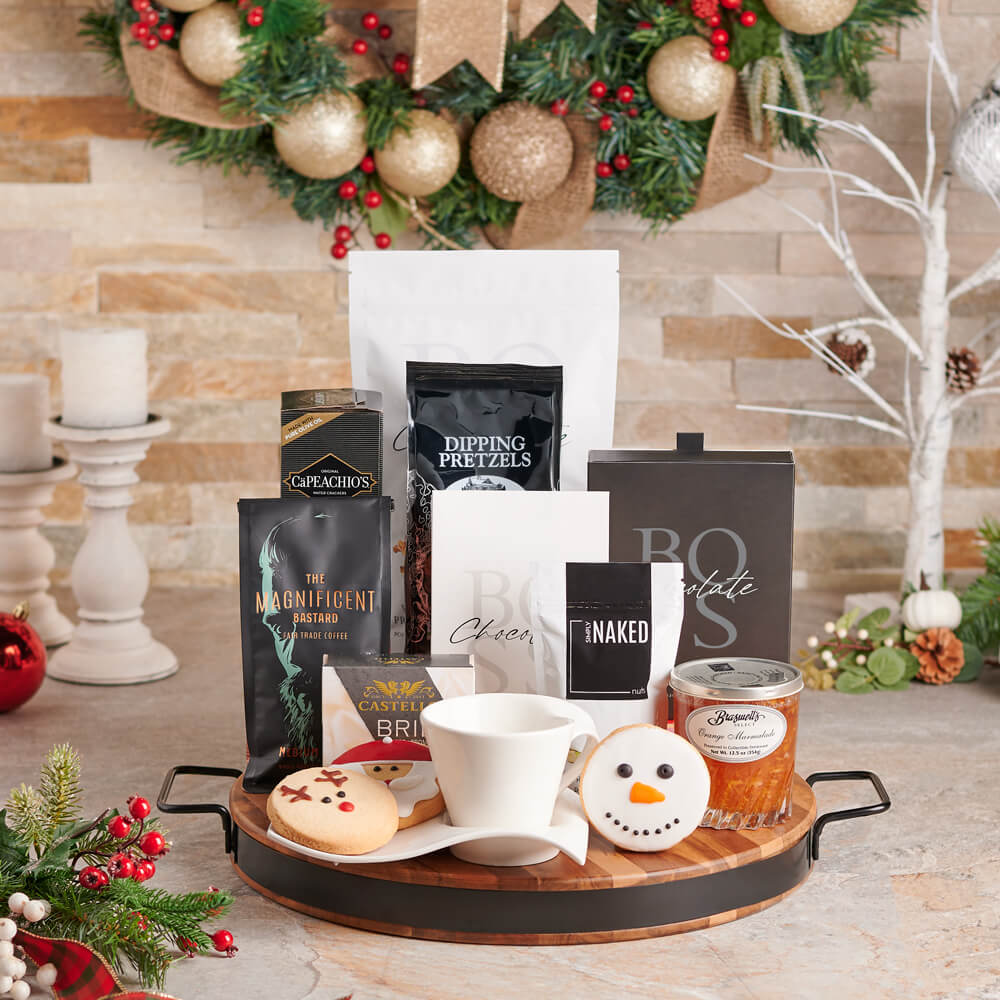 Frosted Snowman & Treat Gift Set – how the gift is presented