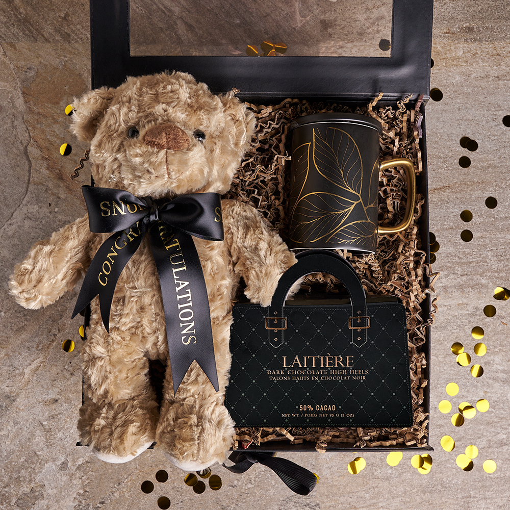 Dark Chocolate High Heels Graduation Box – how the gift is presented