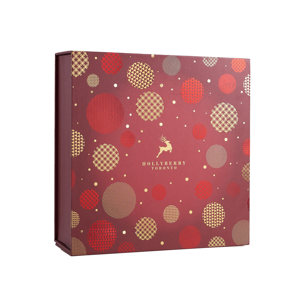 Festive Christmas Sparkling Wine Basket – how the gift is presented