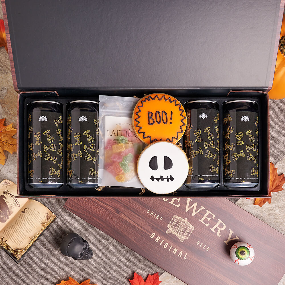 Halloween Craft Beer Snack Box – how the gift is presented