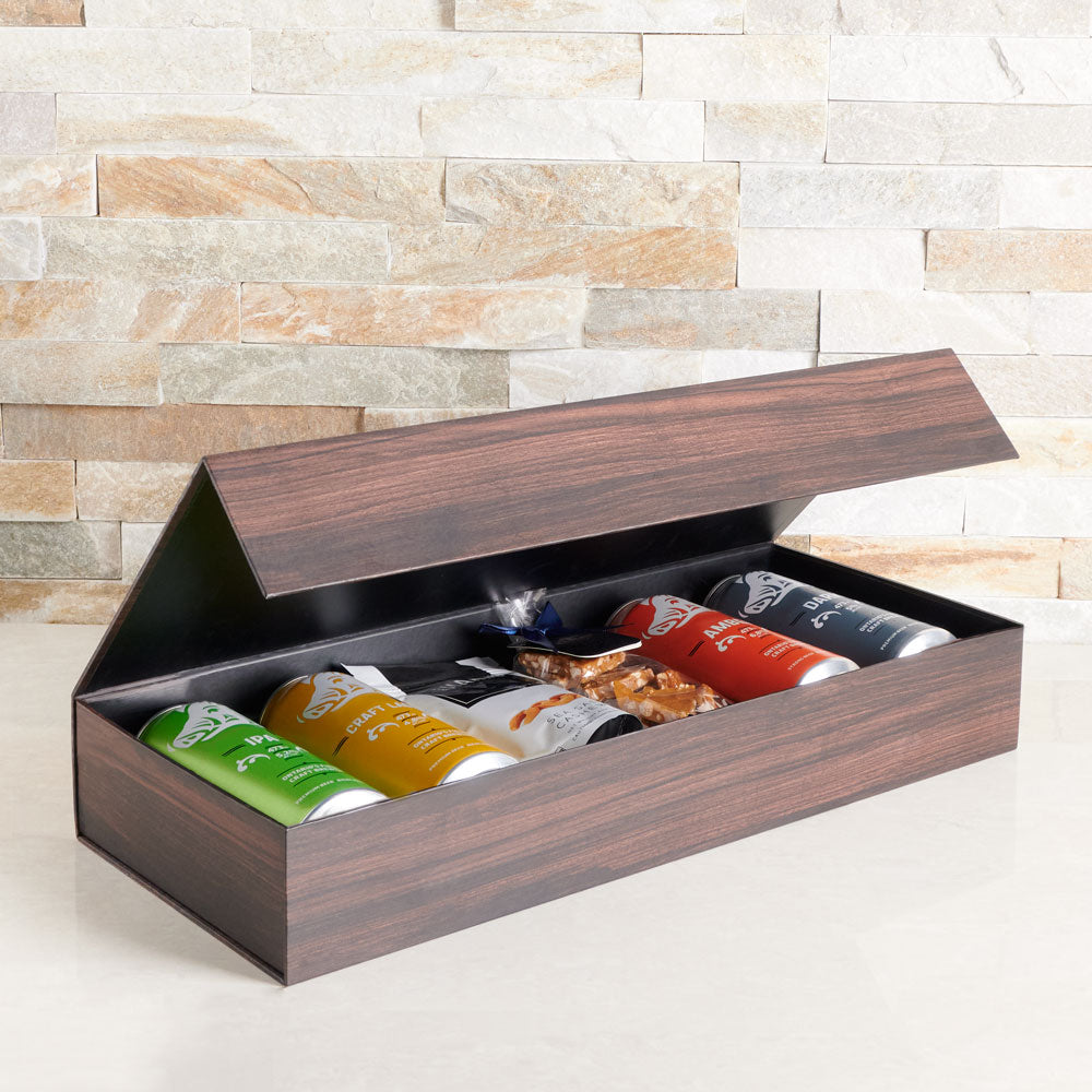 Craft Beer Sampler Snack Box, beer gift baskets, gourmet gifts, gifts, peanut brittle, beer, cashews