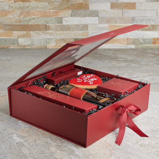 The Passionate Liquor Gift Box, Valentine's Day gifts, liquor gifts, chocolate gifts