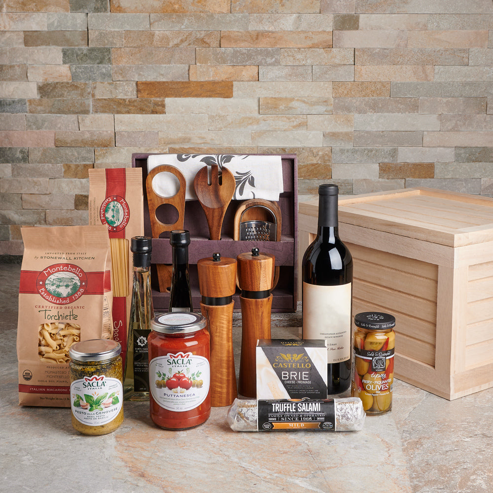 Italian Wine Gift Crate – how the gift is presented