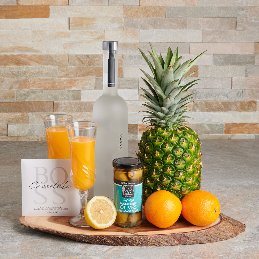 Refreshing Cocktail & Fruit Gift – how the gift is presented