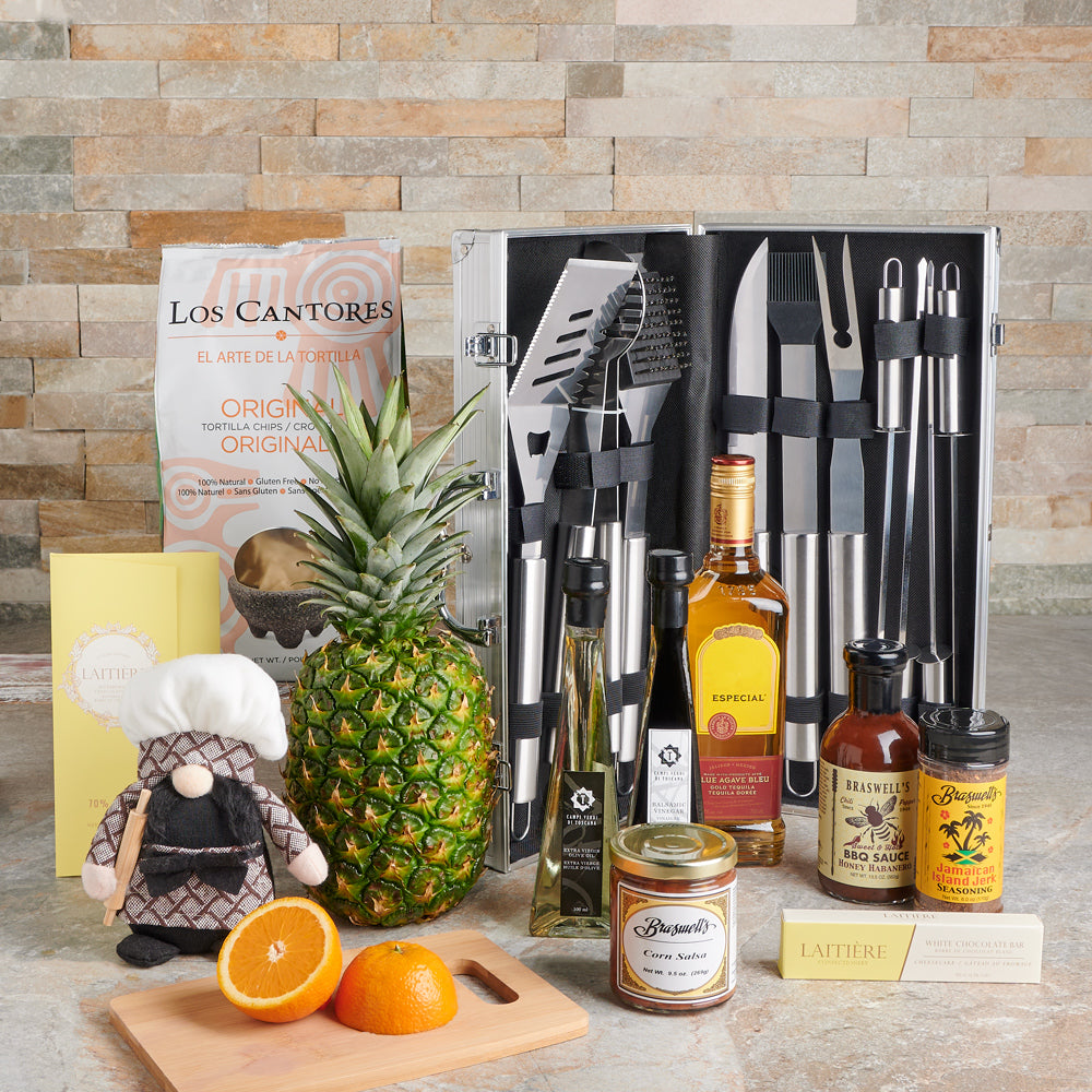BBQ and Chocolate Liquor Set – how the gift is presented