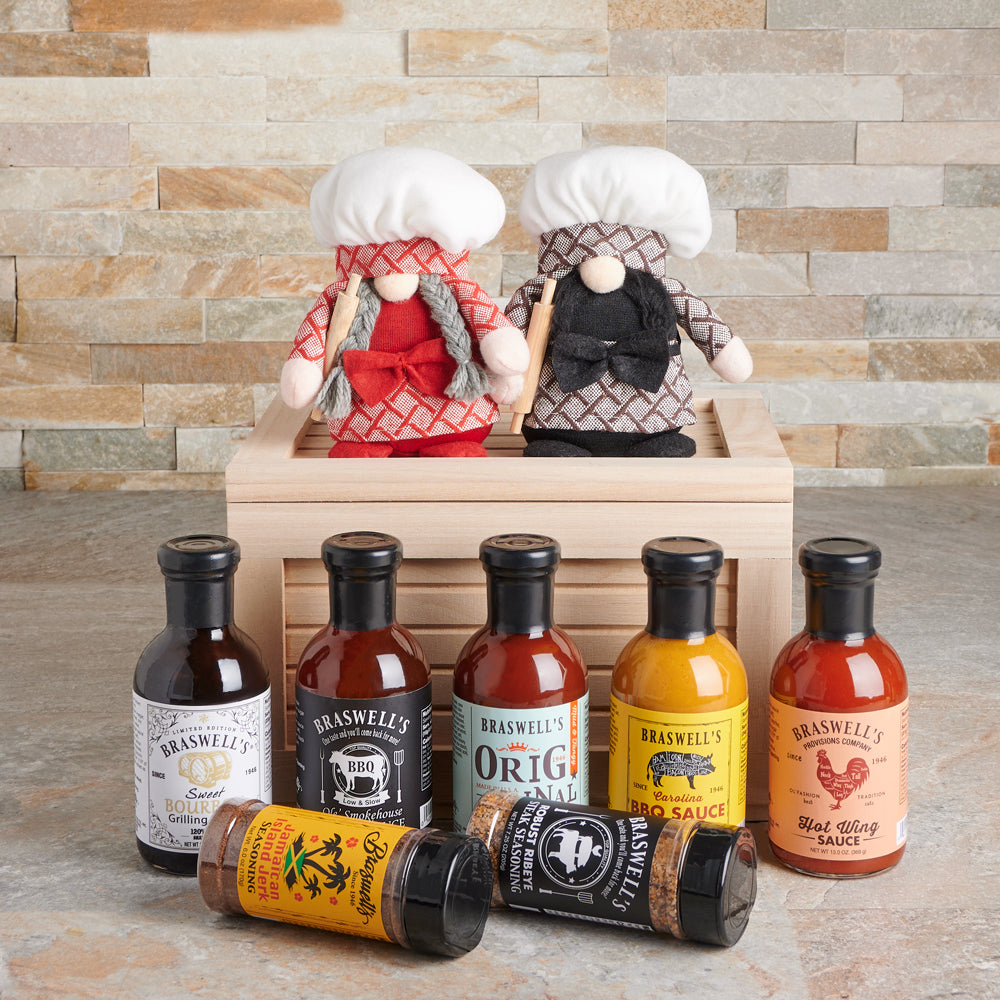 BBQ Sauce and Seasoning Gift Crate – how the gift is presented