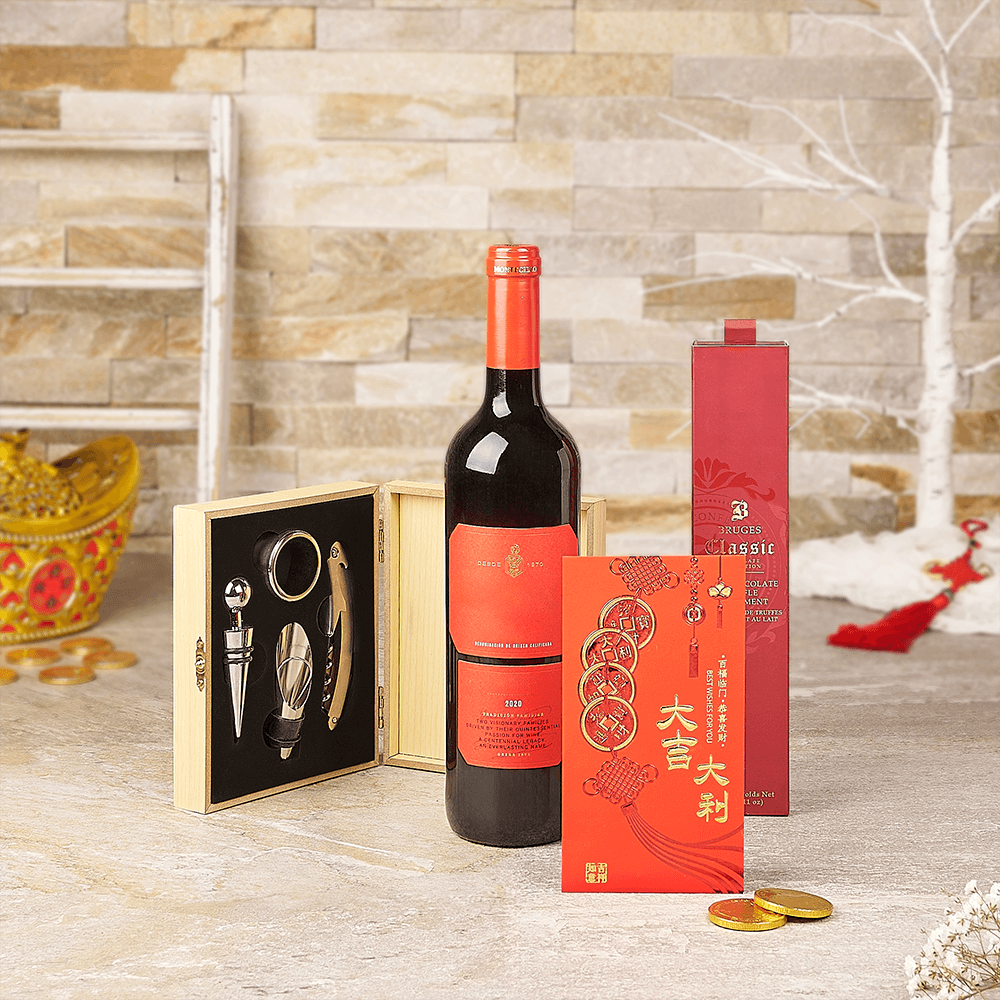 Lunar New Year Wine Box, USA – how the gift is presented