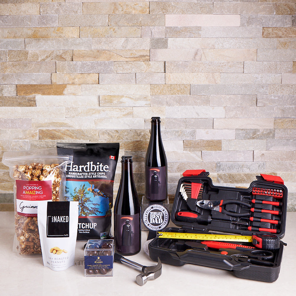 Father's Day Durable Carrying Case Beer and Snack Gift Set – how the gift is presented