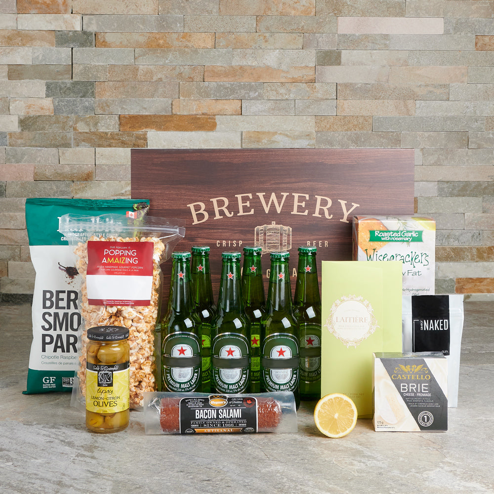 Classic Beer and Snack Beverage Box – how the gift is presented