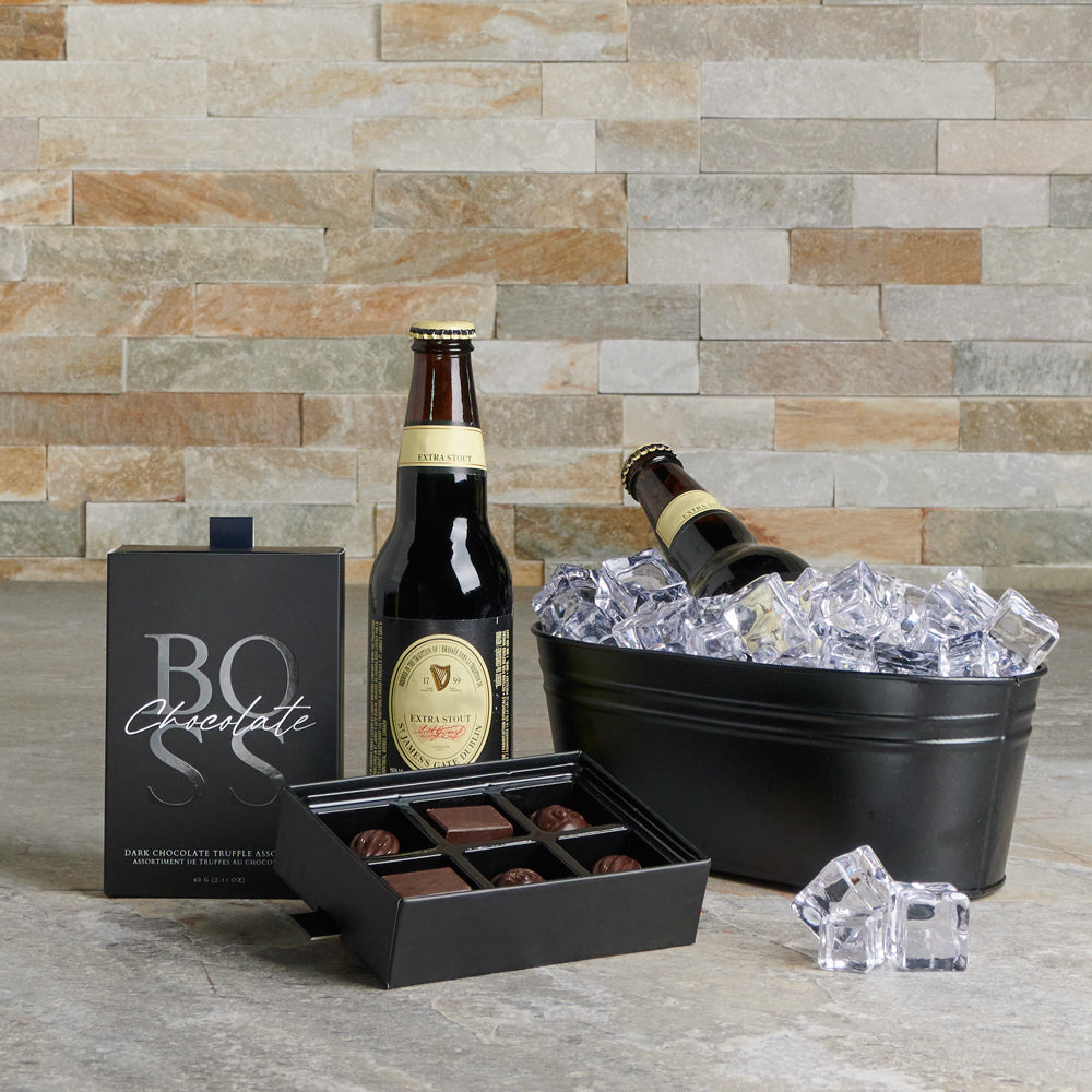 Metal Bucket Beer Gift Basket – how the gift is presented