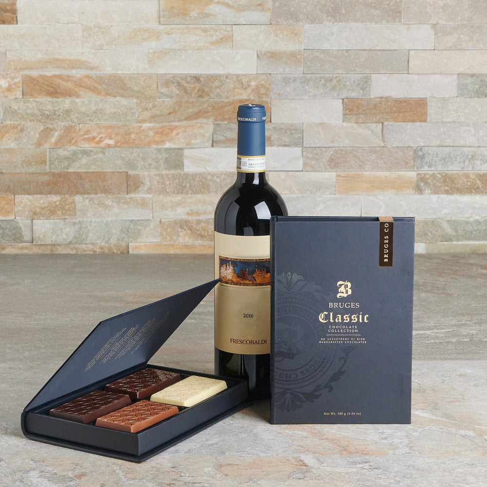 Chocolate Book Collection with Red Wine – how the gift is presented