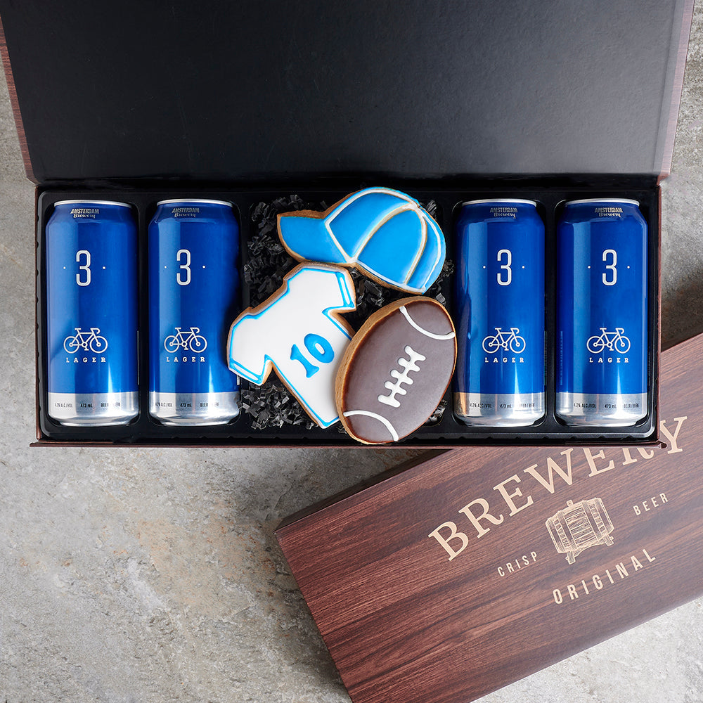 “For the Football Lover” Father’s Day Gift Basket, craft beer gift, beer gift, beer, craft beer, football gift, football, cookie gift, cookies