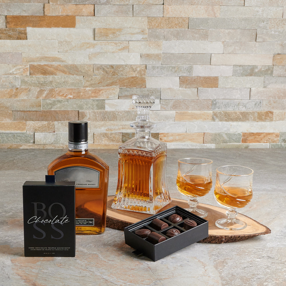 Liquor Gift Set with Snifters – how the gift is presented