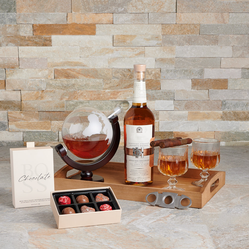 Scottish Gentry Decanter Set – how the gift is presented