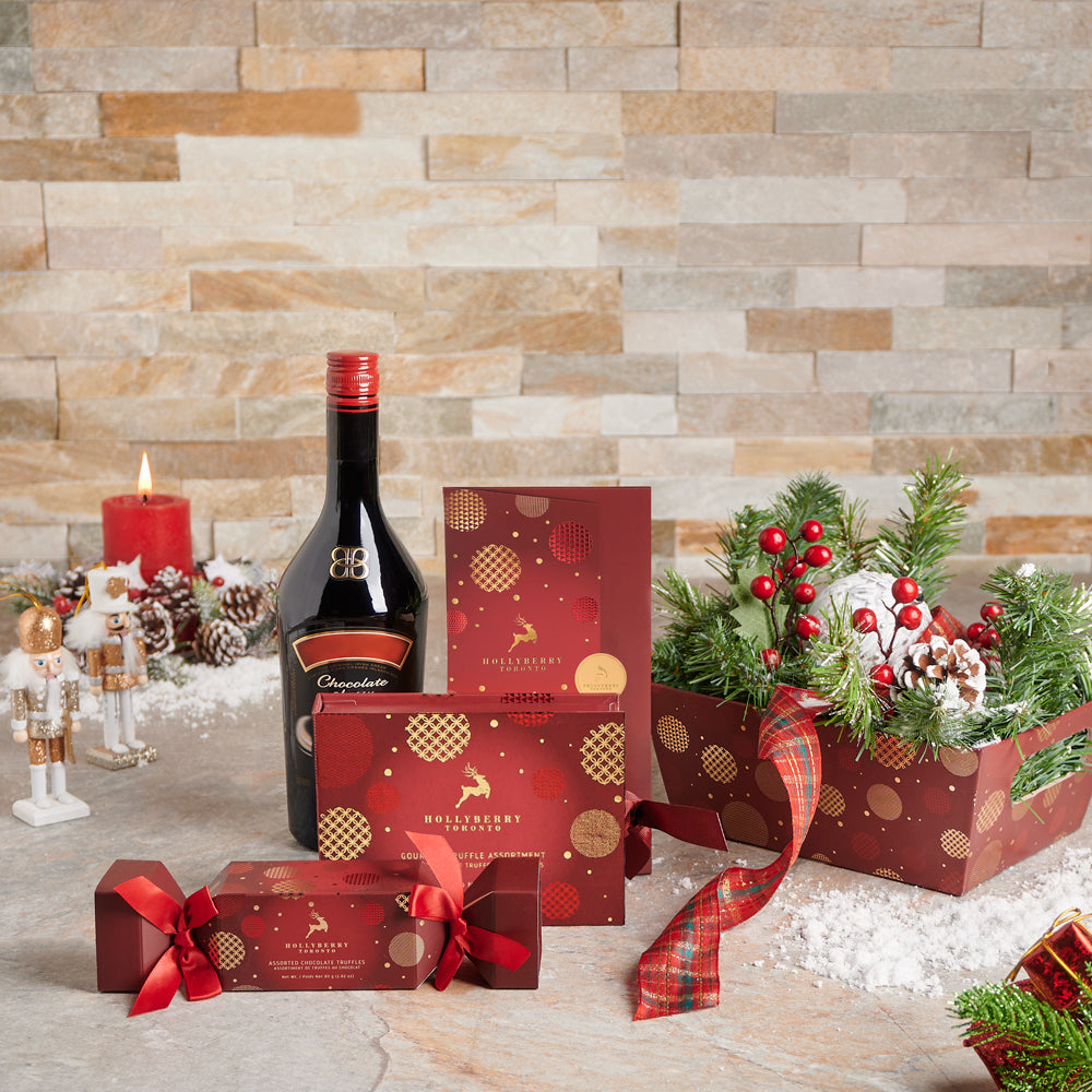 Vodka with Assorted Chocolates – how the gift is presented