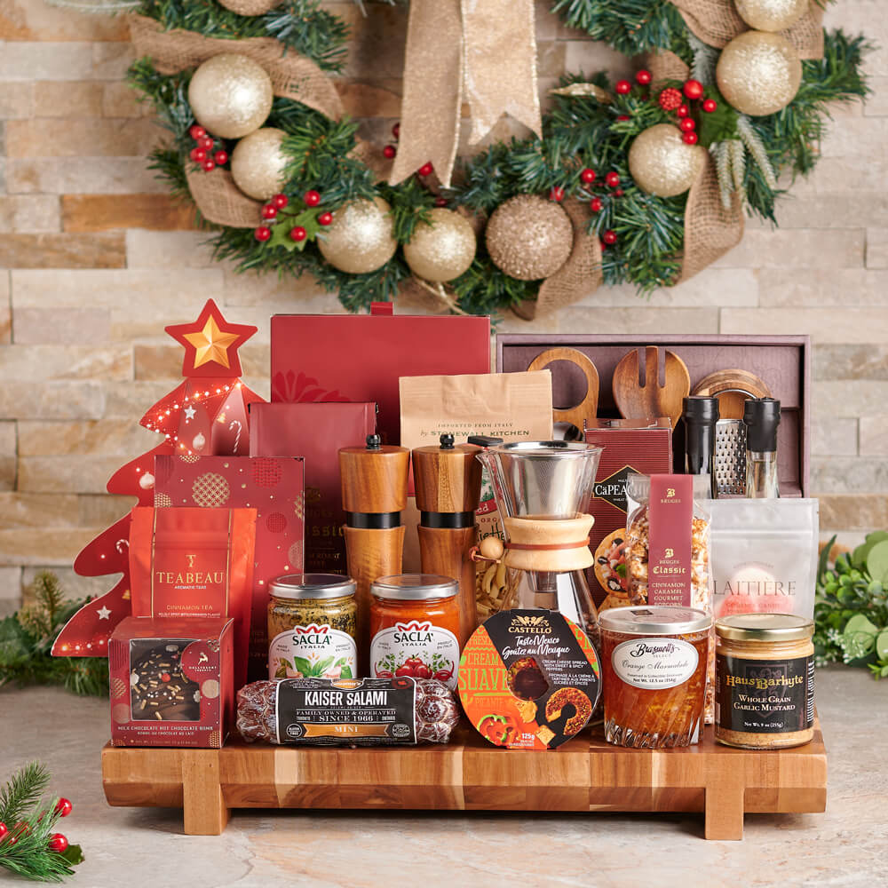 Christmas Gourmet Truffle Treat Basket – how the gift is presented