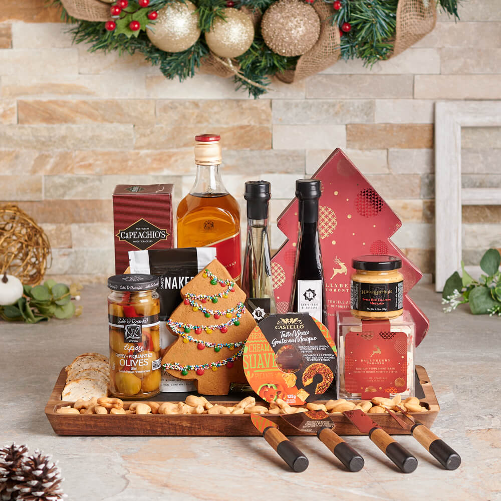 Luxury Whiskey and Artisan Treats Gift – how the gift is presented