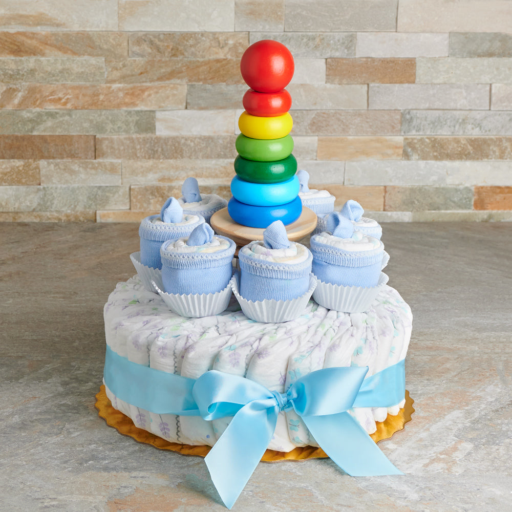 Wooden Rainbow Baby Gift Set – how the gift is presented