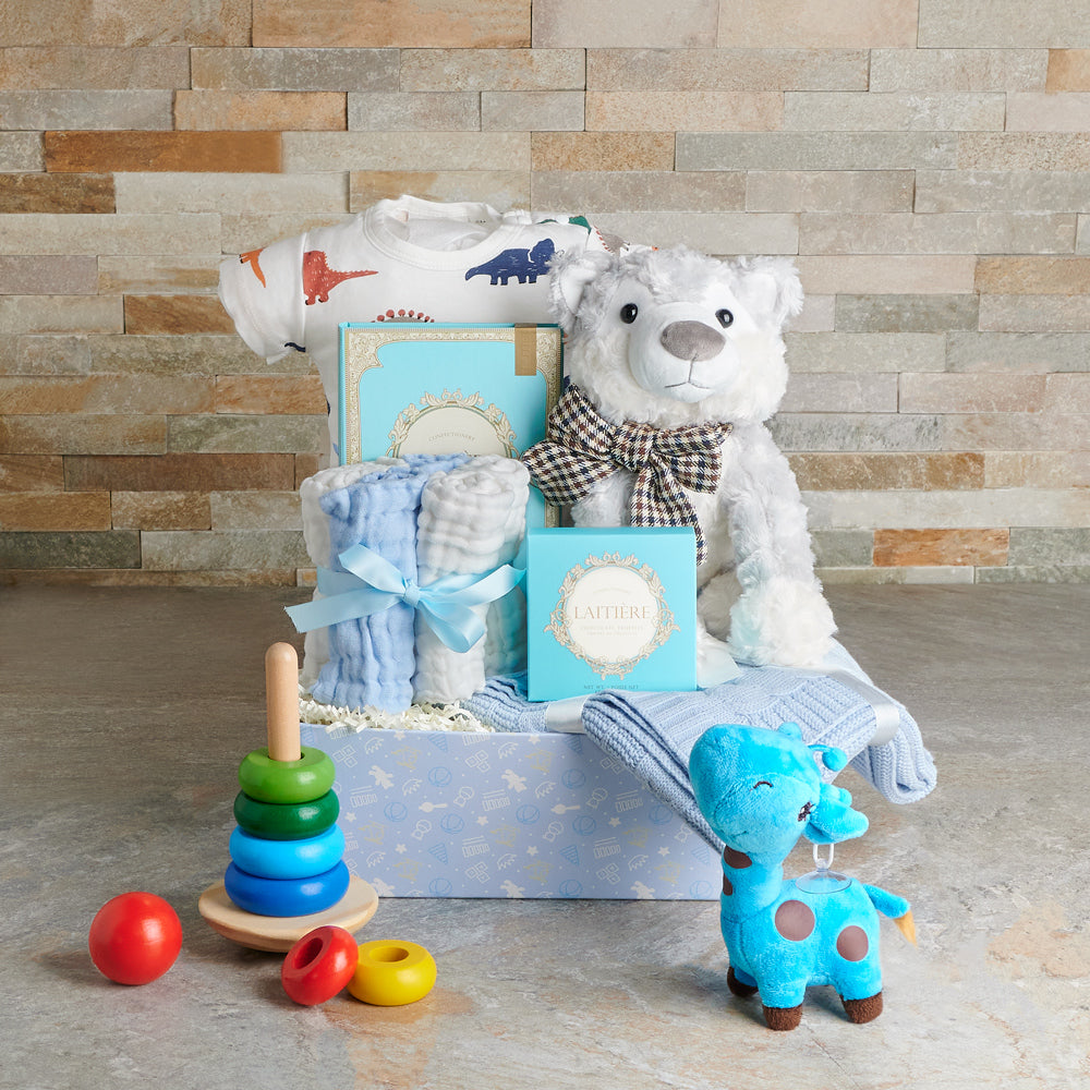 Baby Boy Dinosaur Onesie Set – how the gift is presented