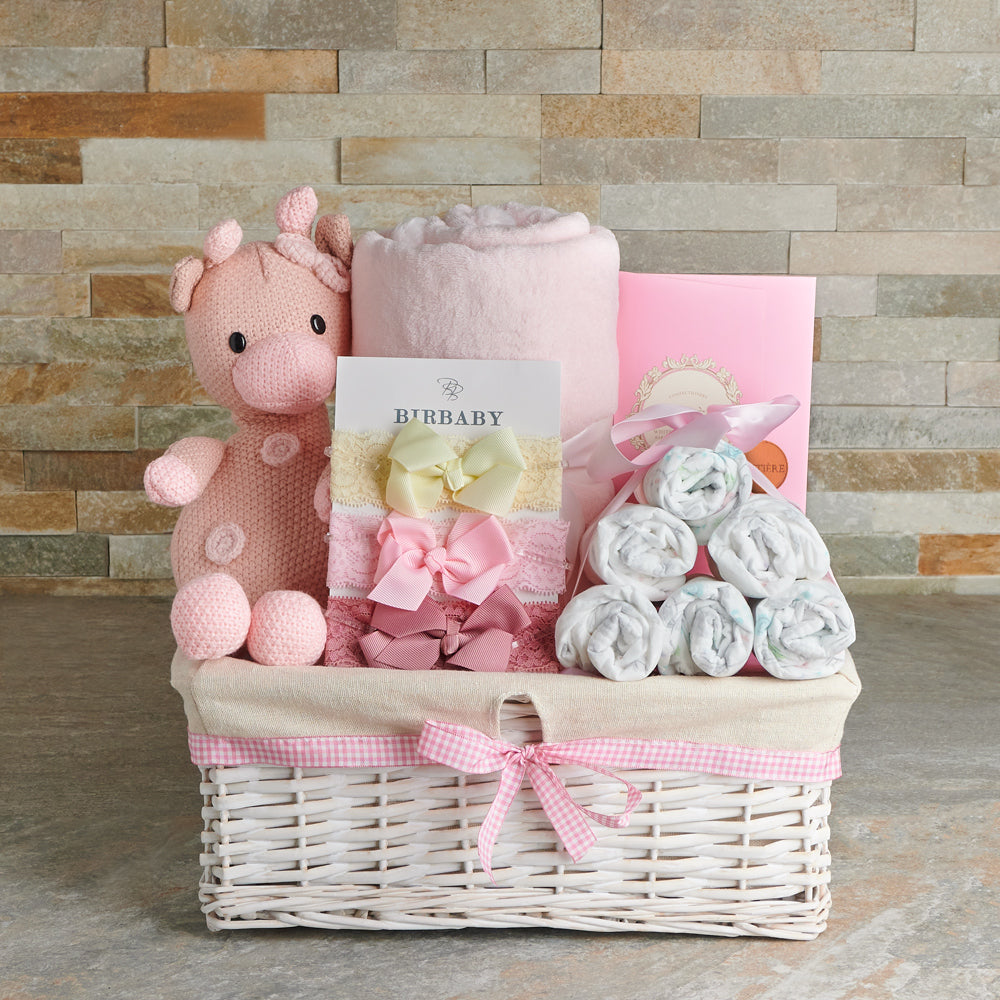 Newborn Gift Basket for Girl – how the gift is presented