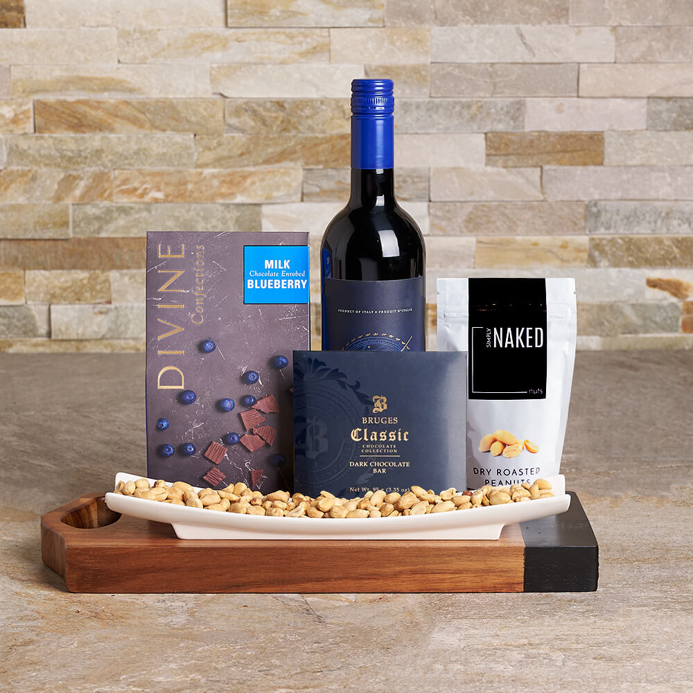 Wine Selection and Chocolate Gift – how the gift is presented