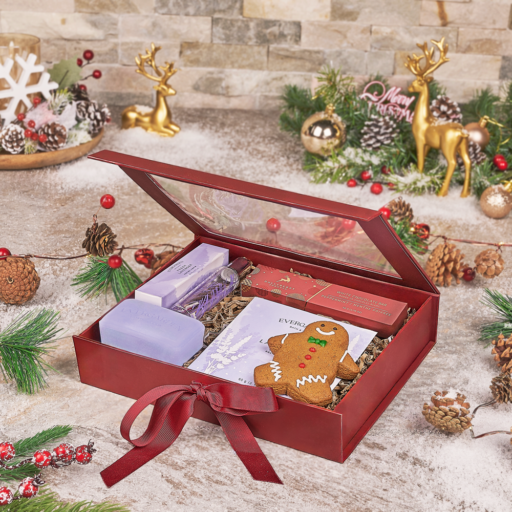 Soothing Holiday Gift Box, christmas gift, christmas, holiday gift, holiday, spa gift, spa, Canada delivery