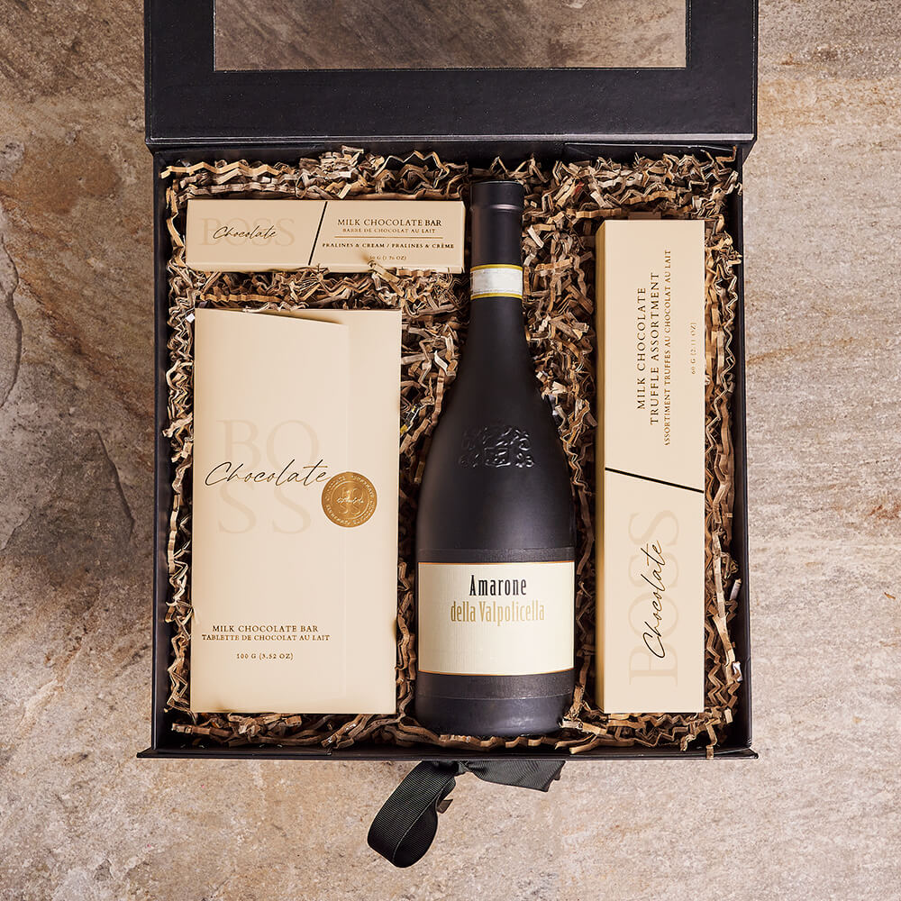 Milk Chocolate Truffles with Red Wine – how the gift is presented