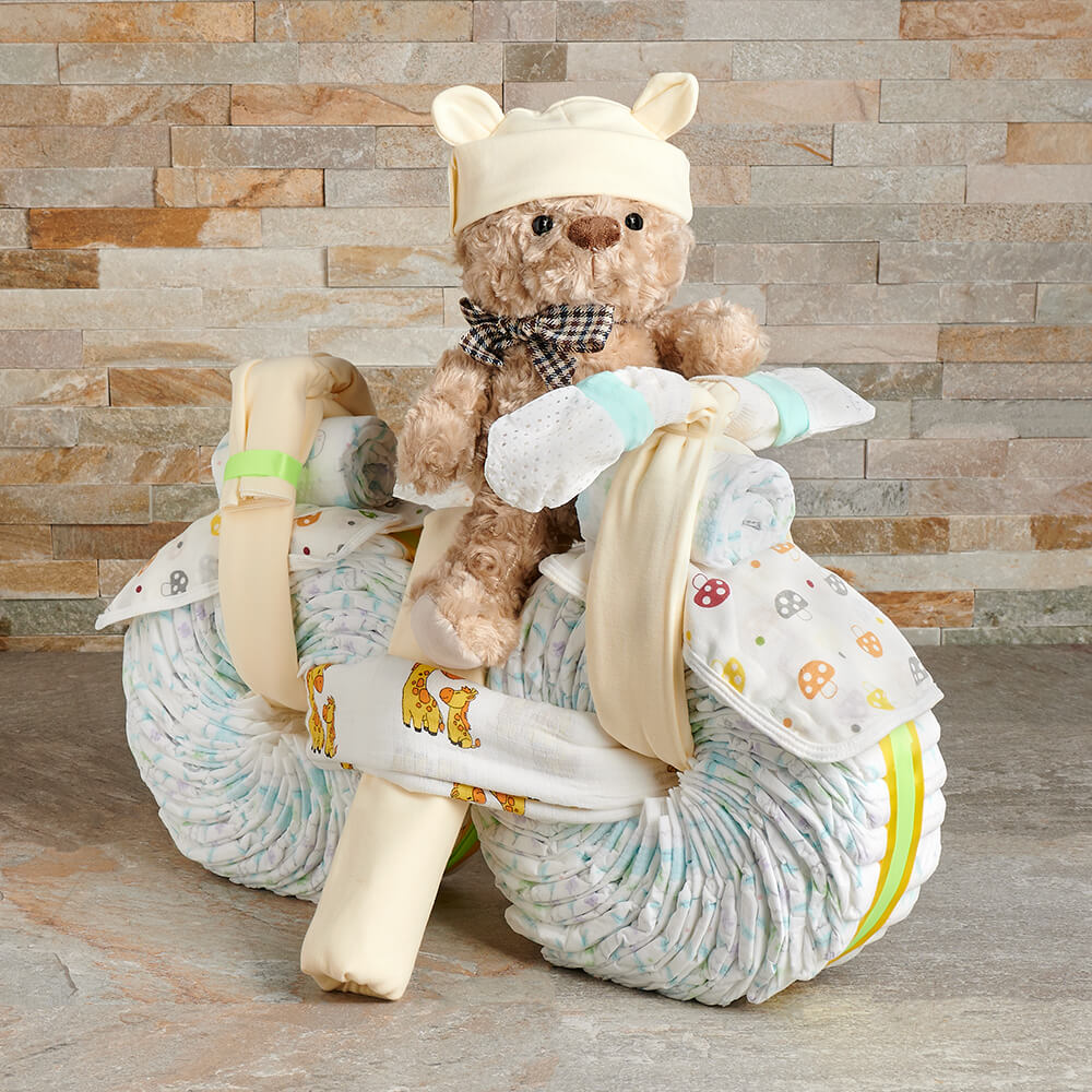 Unisex Motorcycle Gift Set, baby gift, baby, baby gift basket, unisex baby gift, unisex baby, gender neutral baby gift, gender neutral baby, baby shower