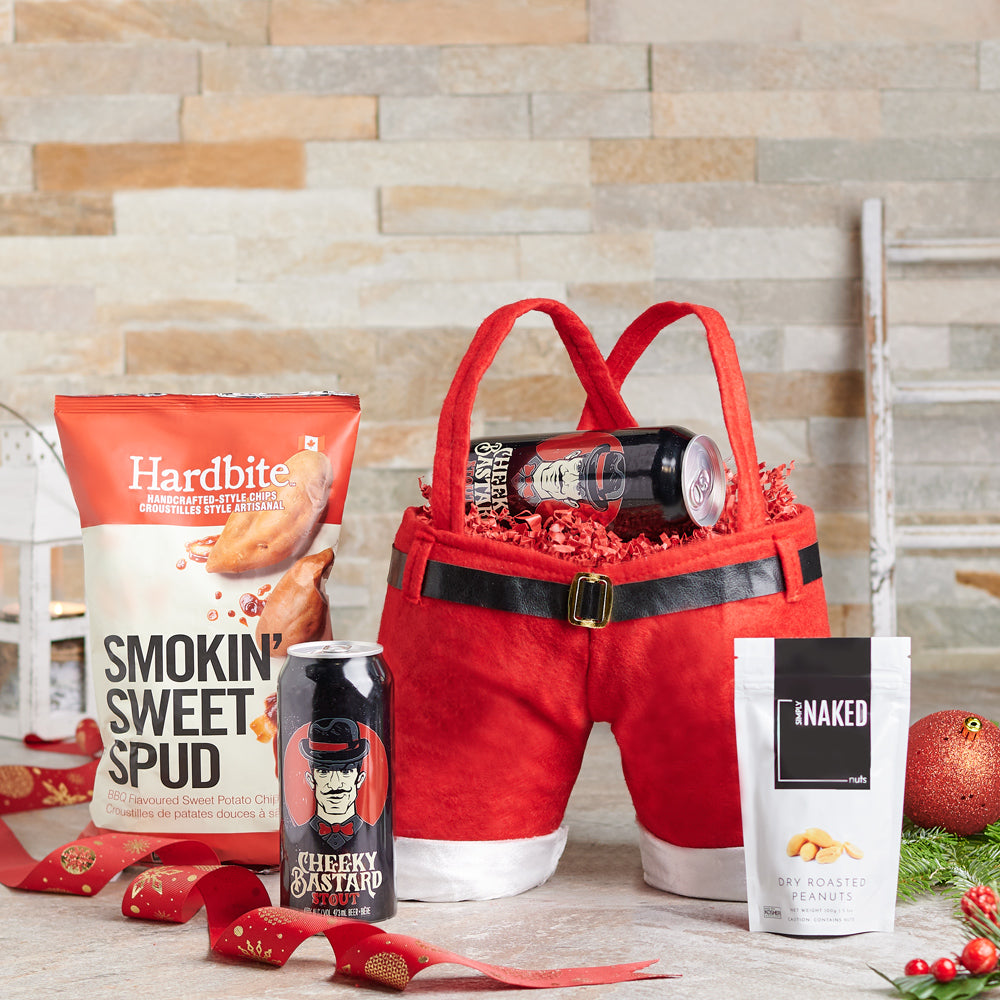 Merry Christmas Beer & Treats Gift Basket, Christmas gift baskets, beer gift baskets