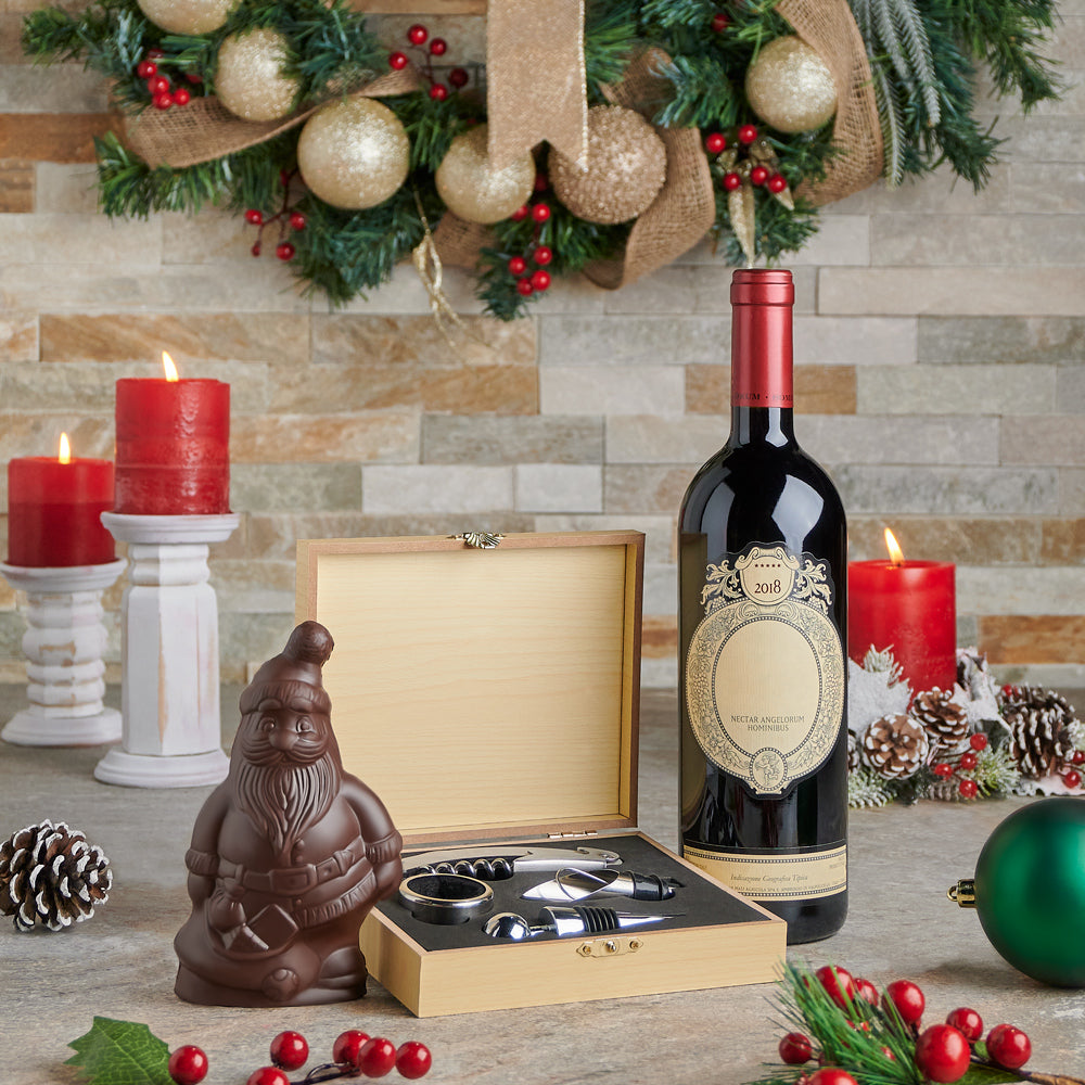 christmas gift set, christmas, wine gift, Chocolate, wine tools, wine, wine gift delivery, delivery wine gift