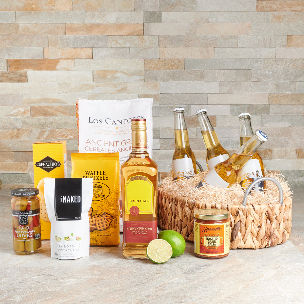 Spicy Cinco De Mayo Beer Basket – how the gift is presented
