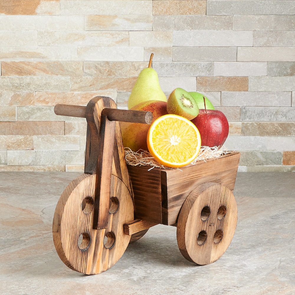 Rustic Wooden Cart Fruit Planter – how the gift is presented