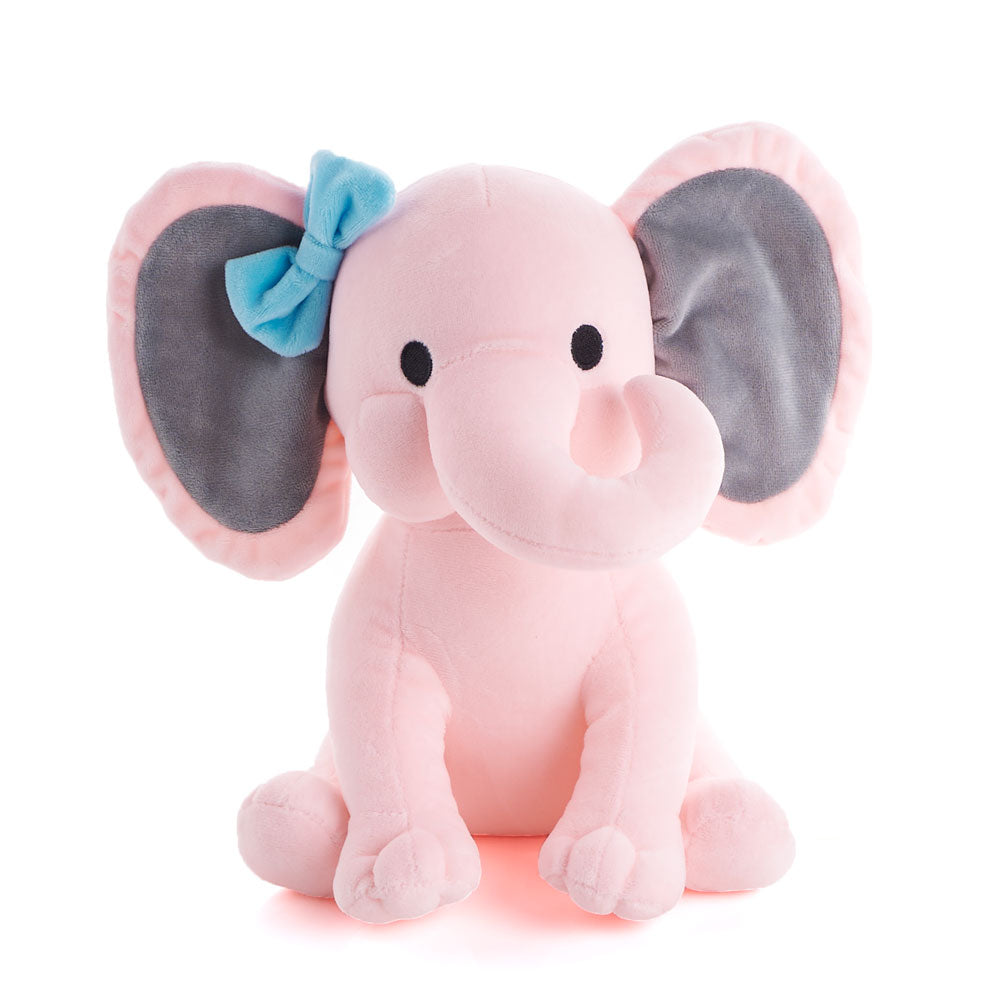 Large Pink Plush Elephant, Baby Girl Gifts, Baby Plushies, Baby Gifts