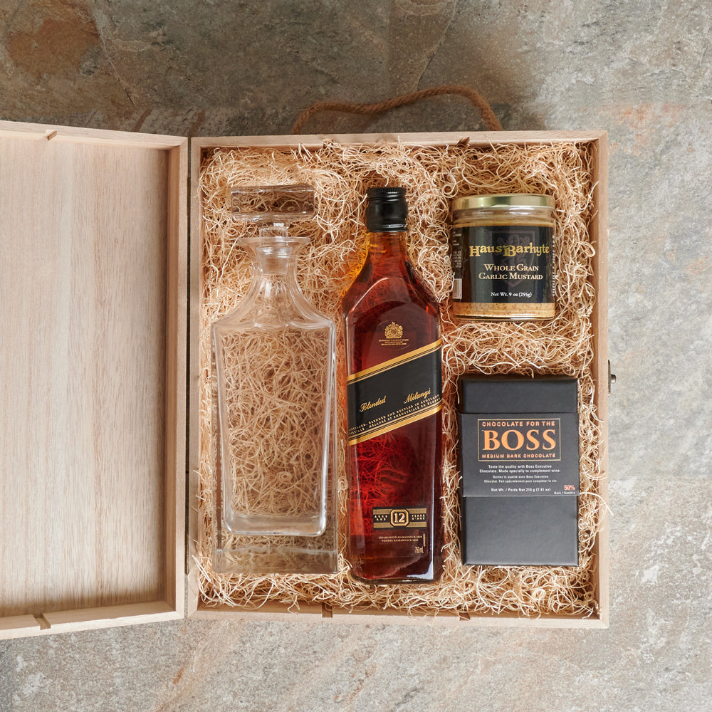 A Manly Gift Basket – how the gift is presented
